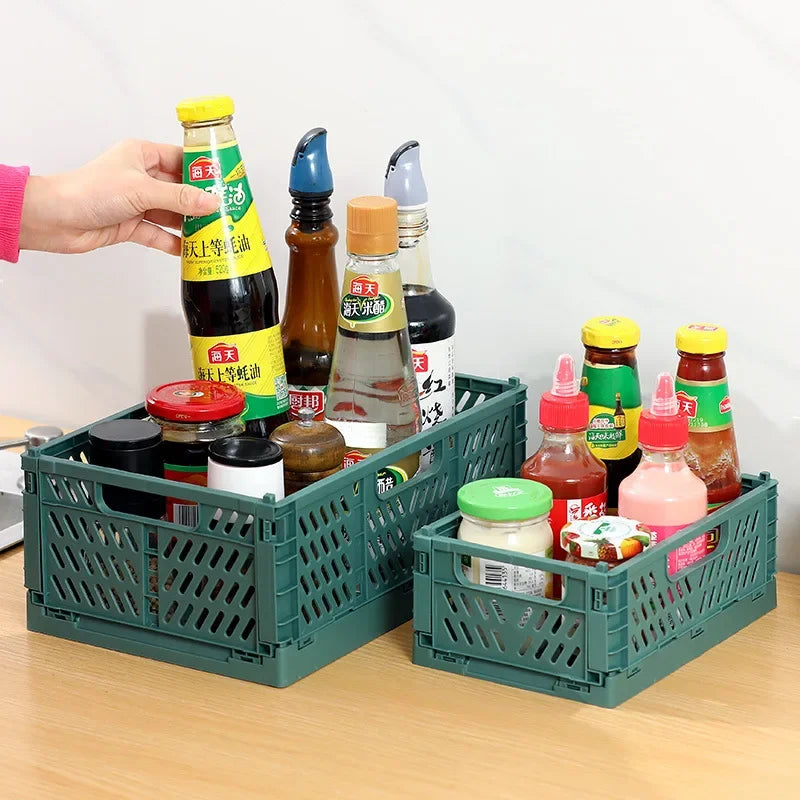 foldable storage basket for various accessories and gadgets