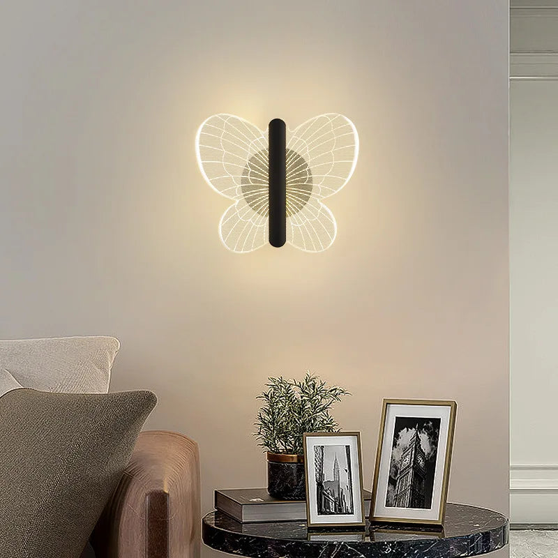 modern decorative two-tone butterfly wall light