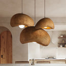 Nordic wabi-sabi LED resin pendant light for café loft