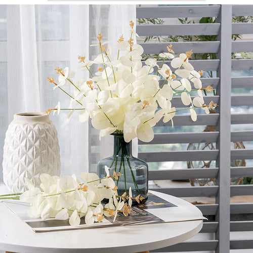 Artificial eucalyptus leaves and flowers for decorations and floral arrangements - vue 7 sur 7