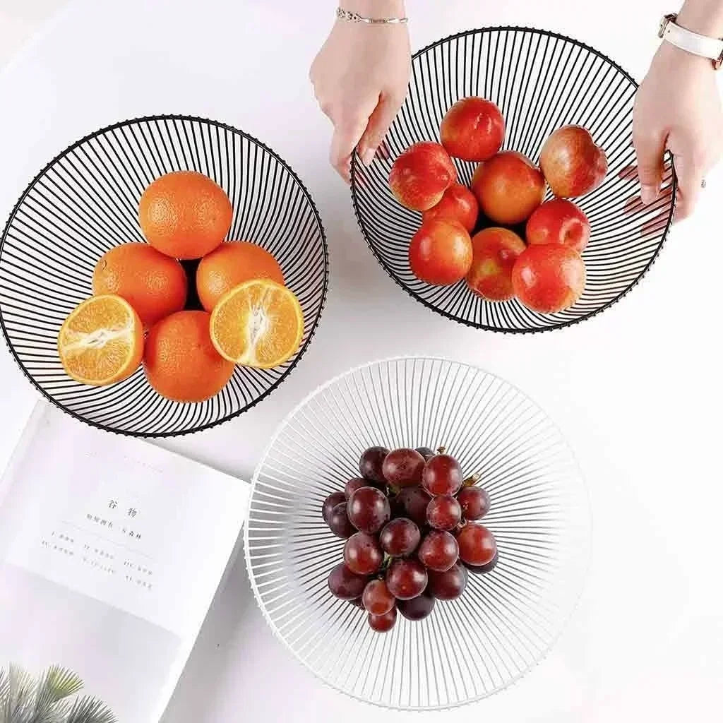 large metal storage basket for home and decor - vue 5 sur 8