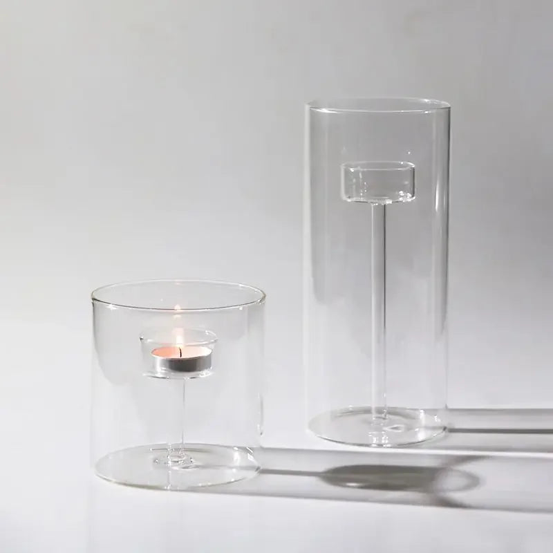 modern candle holder set for wedding decoration - vue 5 sur 9
