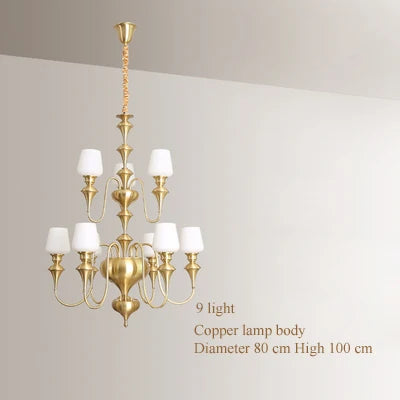 black copper led chandelier for elegant hotel decoration - vue 17 sur 22