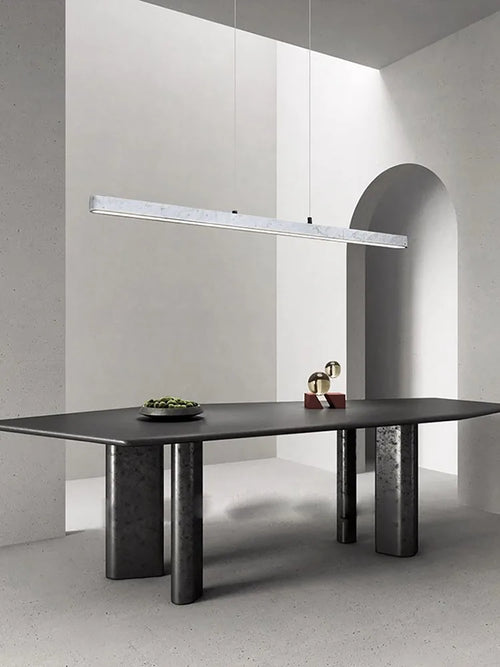Solid marble LED chandelier with dimmer - vue 10 sur 11