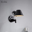 Vintage industrial swing arm wall light for reading