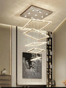 Modern minimalist crystal LED chandelier with elegant design