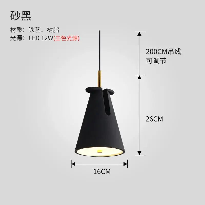 Nordic terrazzo pendant light for modern lighting - vue 9 sur 12