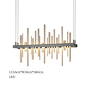 Minimalist black stainless steel postmodern chandelier