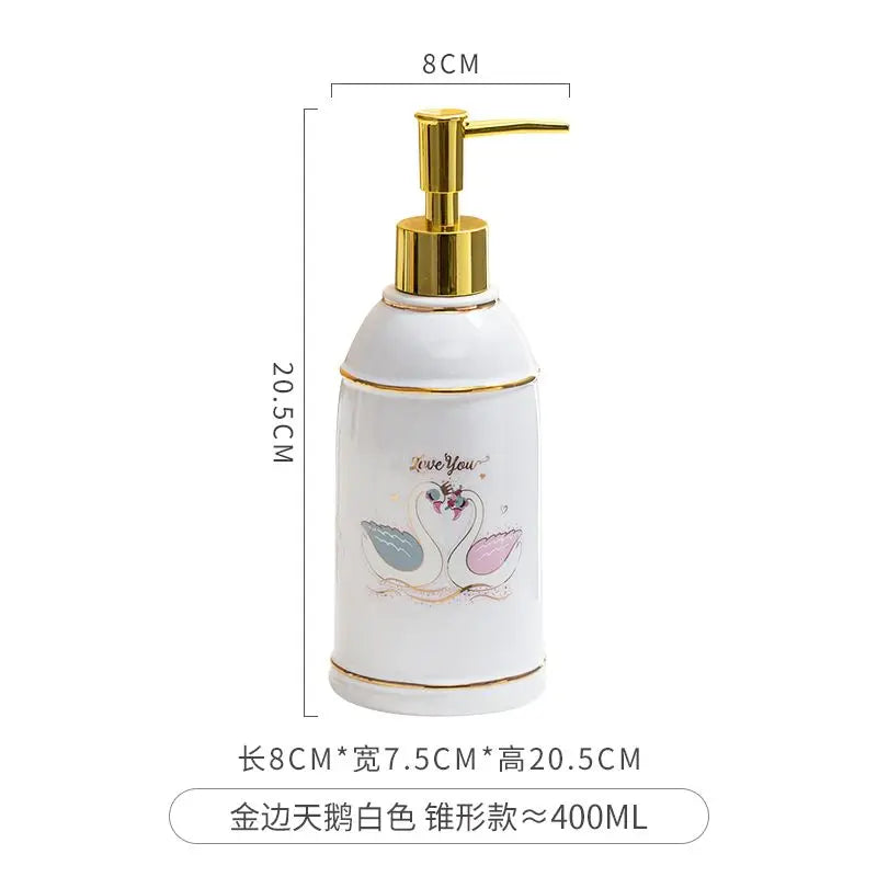 ceramic soap dispenser for shower gel and disinfectant - vue 29 sur 30
