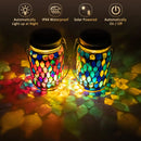 Mosaic solar lanterns for garden and terrace