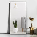CASSILANDO Full Length Mirror 65" * 24", Floor Standing Mirror, Black Metal Frame Mirror， Full Body Mirror