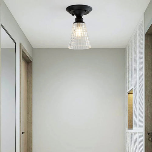 Retro glass ceiling light for original and creative decor - vue 3 sur 18
