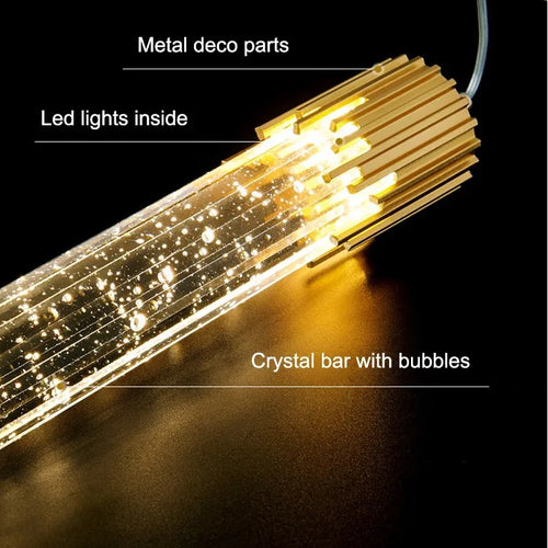 Modern LED crystal chandelier for hotel and creative bar - vue 7 sur 22