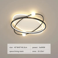 Modern LED ceiling light with remote control for interior decor