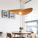 Asian style woven rattan pendant light for indoor lighting