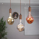 Retro art glass chandelier with solid wood for interior decoration