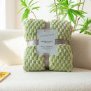 Soft checked throw for sofa and bed
