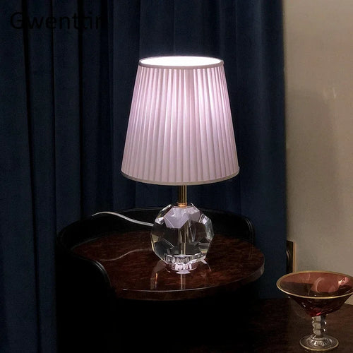 Modern crystal table lamp for interior decor and lighting - vue 6 sur 11
