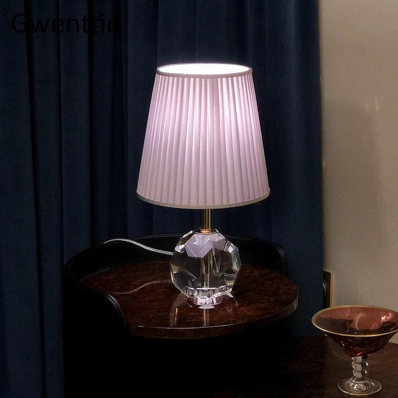 Modern crystal table lamp for interior decor and lighting - vue 5 sur 11