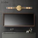 Retro double head minimalist glass wall light with stripes
