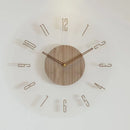 luxury wooden wall watch modern design silent quartz creative