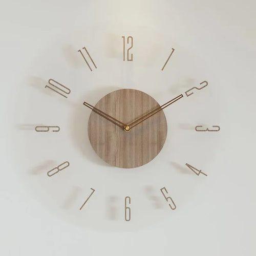 luxury wooden wall watch modern design silent quartz creative - vue 7 sur 11