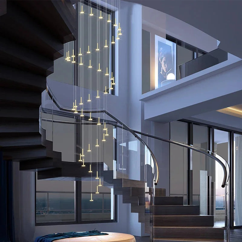 Starry sky meteor shower ceiling chandelier for villa or shop