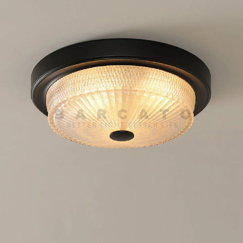 Creative american style LED ceiling light with frosted glass shade - vue 3 sur 8