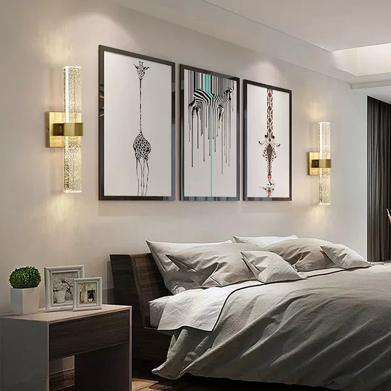 Modern up and down wall light for bedroom, bedside, living room, hallway, staircase, 10W gold