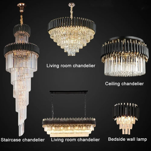 Nordic decorative crystal LED pendant ceiling light - vue 7 sur 12