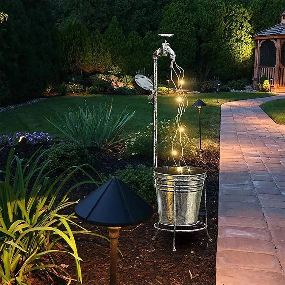 Solar watering tap lights for outdoor garden decor - vue 8 sur 10