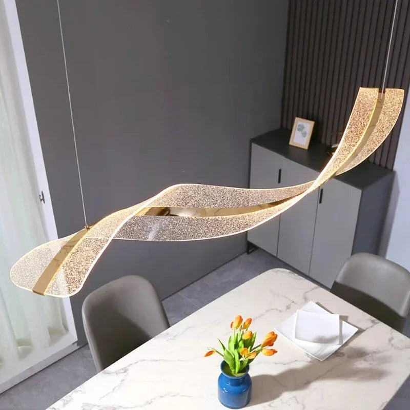 Modern spiral chandelier for hotels, bars and restaurants