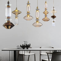 Italian designer glass pendant light for elegant interiors