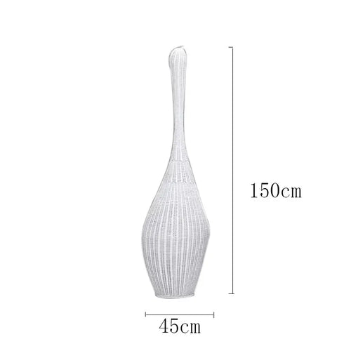 Wabi sabi bamboo floor lamp for unique interior decor - vue 13 sur 18