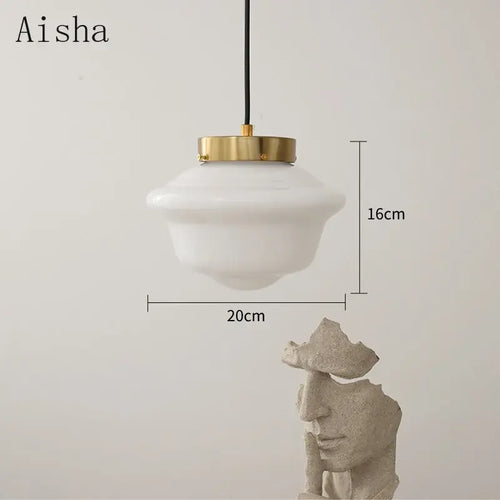 Elegant modern glass pendant light for interior decoration - vue 3 sur 8
