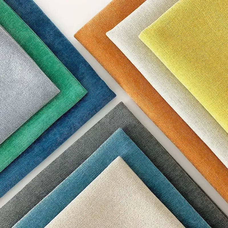 Thick plain chenille fabric for upholstery and diy interior projects - vue 6 sur 7