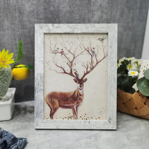 Retro wooden photo frame for desktop decor - vue 10 sur 10