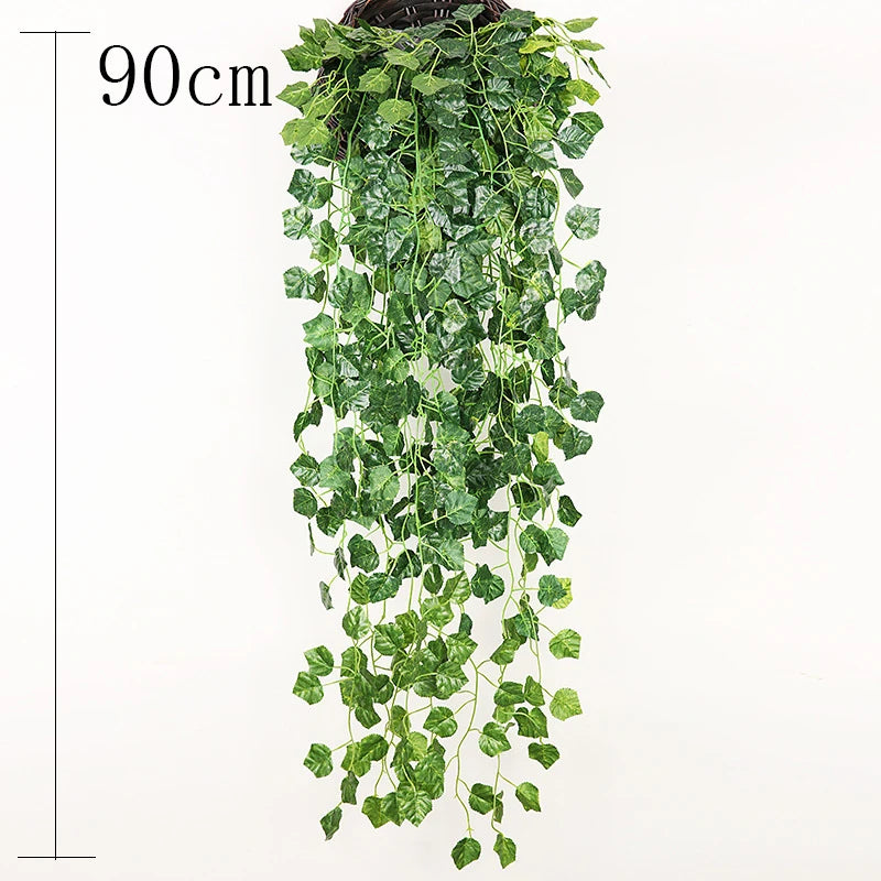 Hanging artificial rattan plants for indoor and outdoor decoration - vue 10 sur 29