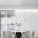 Modern nordic atmospheric twisted LED chandelier