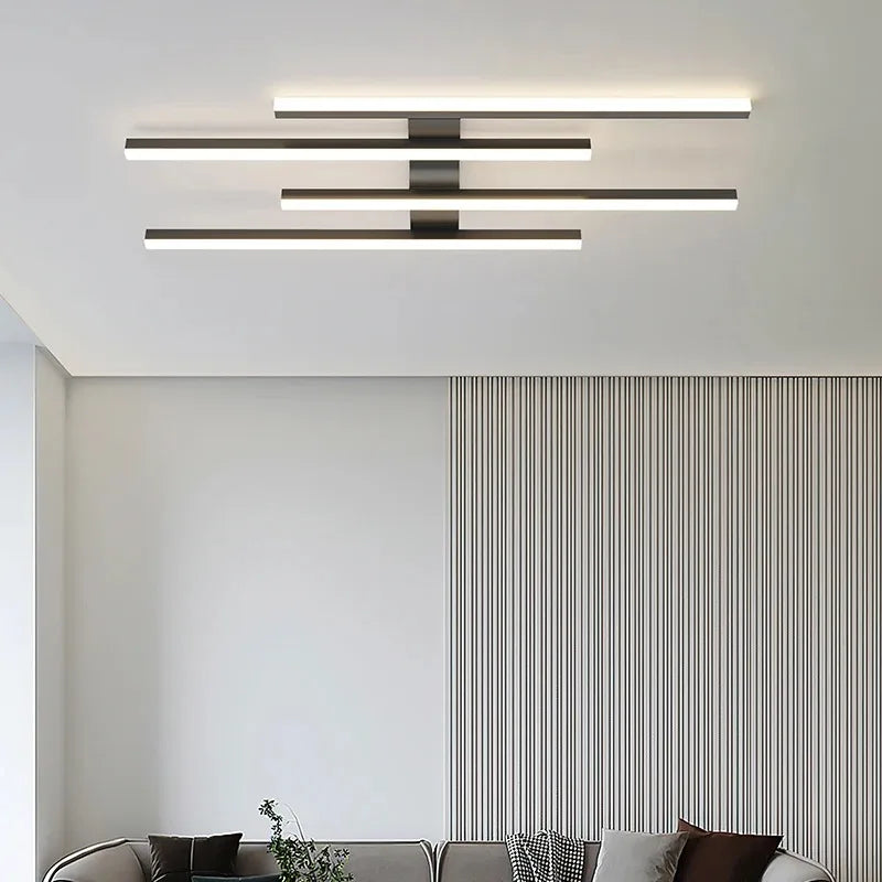 Modern black iron ceiling light for interiors