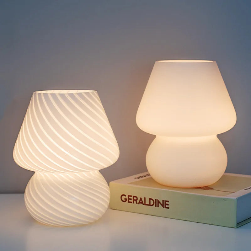 Glass LED desk lamp