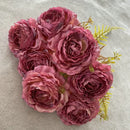 Artificial silk peony bouquet for floral decoration