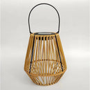 Solar rattan lantern for balcony and decorative garden