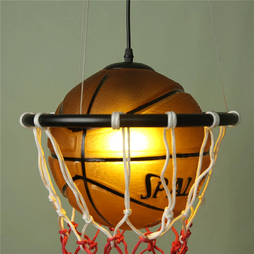Modern basketball LED pendant light - vue 8 sur 8