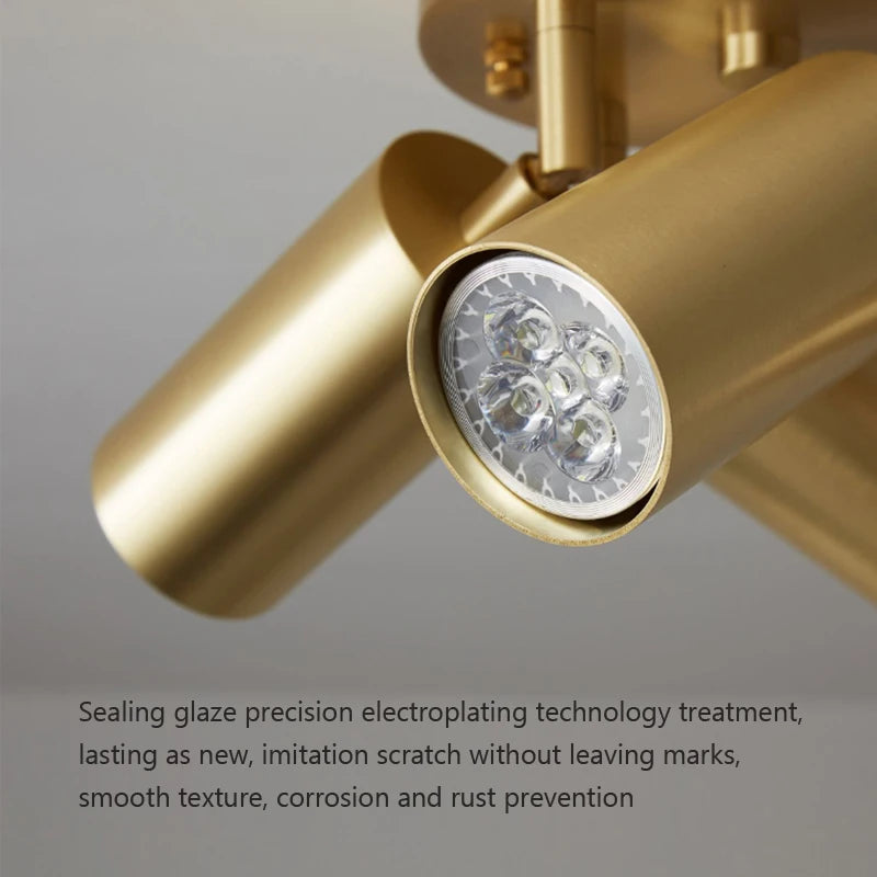 Modern chandelier with LED spotlights for indoor spaces - vue 4 sur 8