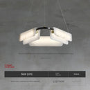 Modern designer chandelier in pure natural marble and copper