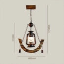 Bamboo chandelier for cafe, restaurant and bar outdoor lighting