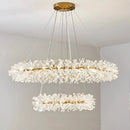 Modern luxury round crystal pendant chandelier