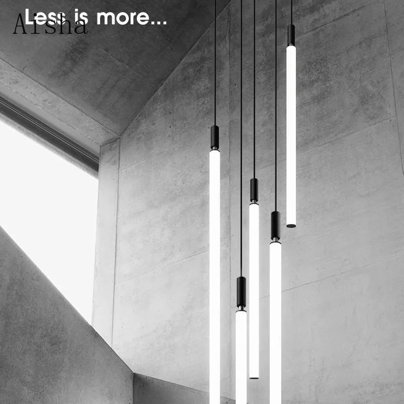 Minimalist nordic design LED pendant light for decorative interiors - vue 3 sur 11