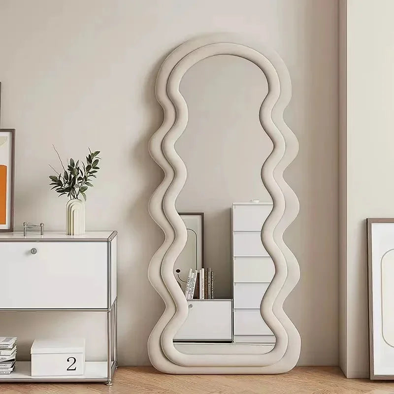 Modern wavy design mirror for a chic and funky space